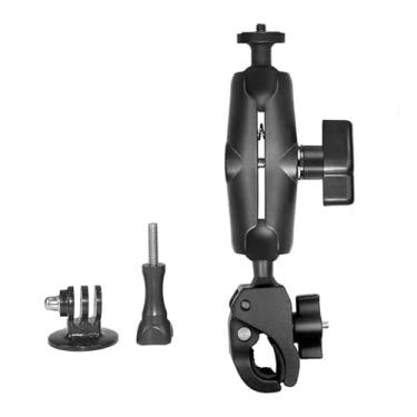 Imagem de Suporte de motocicleta com braçadeira de guidão para Insta360 ACE Pro One X4 X3, X2, X, R, RS, GO 3, GoPro Hero, com cabeça esférica dupla, acessórios adaptadores de montagem super grampo