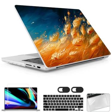 Imagem de Lepeoac Capa para MacBook Pro de 16 polegadas 2021-2023, compatível com modelos A2991, M3, A2780, M2, A2485, M1, [resistente a choques], capa rígida com protetor de tela, capa para webcam e teclado,