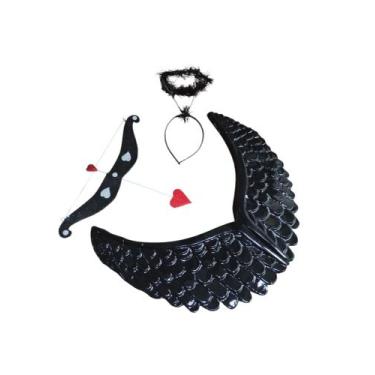 Imagem de Kit Asa de Anjo Cupido Fantasia Carnval Bloco Festa - Usina de Arte, P