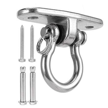 Imagem de Kit de suspensão para cadeira de rede Vomeko Suporte para teto giratório, removível e fácil de conectar Cabides de balanço pesados ​​de aço inoxidável, saco de areia para cadeira (Style)