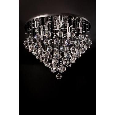 Imagem de Lustre Plafon Pirâmide Cristal Redondo 50cm 536/50 - IluminaMundo, 0