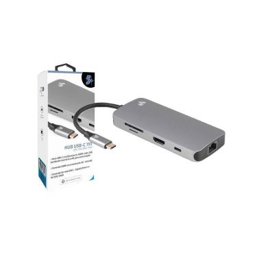 Imagem de Hub Usb C 5+ 7X1 Usb 3.0 Leitor De Cartões Sd/Micro Sd Hdmi
