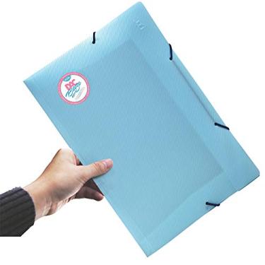 Imagem de DAC Pasta Aba Elástica Plástica Ofício, Onda Breeze, Azul