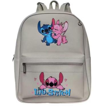 Imagem de Mochila Feminina Juvenil Estampada Escolar e Passeio - Sem marca, Pink