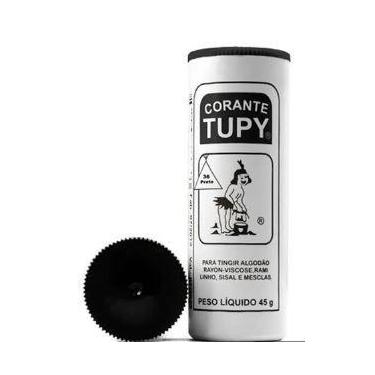 Imagem de 02 Corante Para Tingir Tecidos Roupa Artesanato 45g Tupy, Preto
