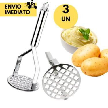 Imagem de Kit 3 Espremedor Amassador de Batatas e Legumes em Geral Praticidade p