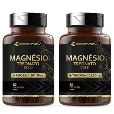 Imagem de 2Un Treonato de Magnesio + L- Tirosina 500Mg Puro 120Cápsulas - Ecomev