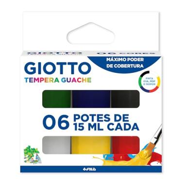 Imagem de GIOTTO Tempera Guache, Tinta Guache em Pote de 15ml, 6 Cores