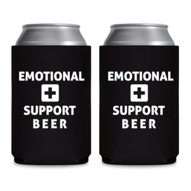 Imagem de Gelid cerveja de apoio emocional - manga de lata, refrigerador de bebida isolada, coolies - presentes para o pai do filho, filha, dia dos pais - ideia engraçada de presente de aniversário pa