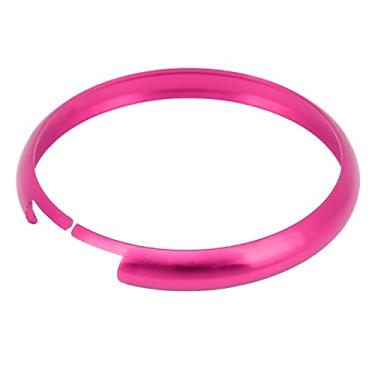 Imagem de Liga de Alumínio Remoto Chave Fob Anel Guarnição Substituição para R55 R56 R57 R58 R59 R60 Proteger e Decorar Mini Proprietários (Rosa Vermelha)