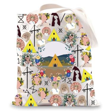 Imagem de G2TUP Midsommar Tote Bag Dani & Christian Fans Gift May Queen Bolsa de ombro Midsommar Merchandise, Midsommar Tg, 9.05 inches (length) x 6.69 inches (width) x 3.39 inches (height), Sacola