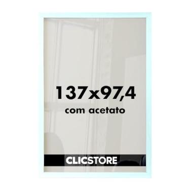 Imagem de Moldura Panorâmica 97,4x137,2 cm Quebra Cabeça Puzzle 4000 peças com Acetato Decoração Personalizada Parede Sala (Branco)