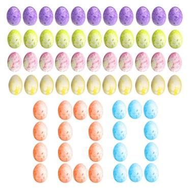 Imagem de Ovo de Páscoa de espuma, Ovos falsos de Páscoa | 100 peças de decoração artesanal de ovo falso de Páscoa artificial,Decoração de primavera pequena e leve para escrivaninhas, estantes, lareiras, mesas