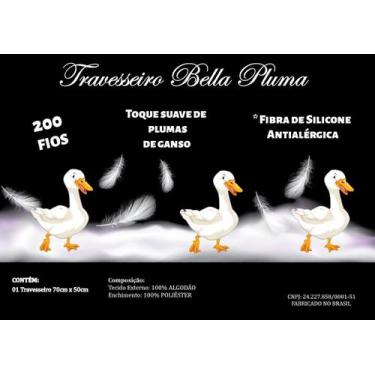 Imagem de Kit Travesseiros Bella Pluma Toque  Plumas de Ganso - 2 Unidades
