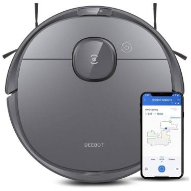 Imagem de Aspirador Robô com Navegação a Laser, Mapeamento de Vários Andares e Prevenção Inteligente de Objetos, 110V, ECOVACS Deebot T8, Preto