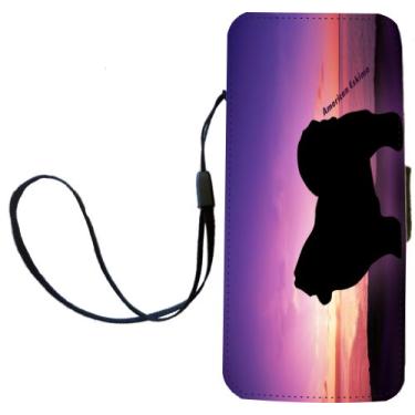 Imagem de Rikki Knight Capa carteira flip Cavalier King Charles Spaniel Dog At Sunset com aba magnética para iPhone 5/5s