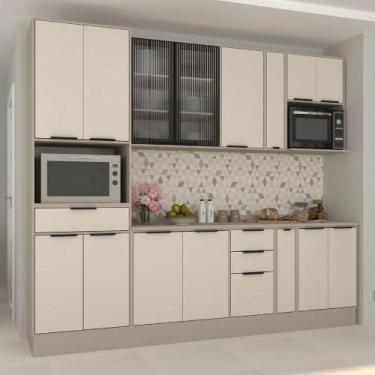 Imagem de Cozinha Stylo Modulada 270cm Nicho Microondas e Torre Quente - Casa La