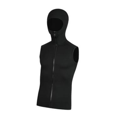 Imagem de Vaveren Artilha com colete com capuz de macacão com capuz com o maiô sem mangas para navegar na natação de caiaque, Xl