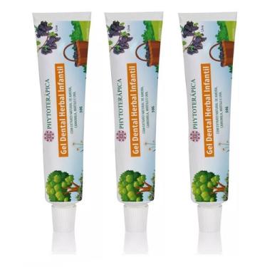 Imagem de 3X Gel Dental Herbal Infantil sem Flúor - Phytoterapica - phytoterÁpic