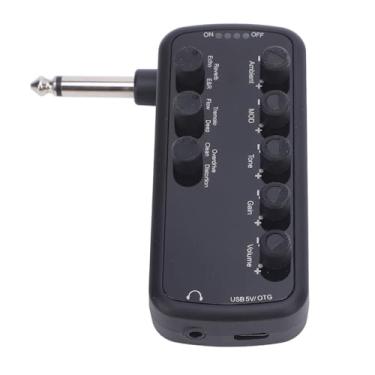 Imagem de Amplificador de Fone de Ouvido de Efeitos Múltiplos Com Overdrive Limpo, Distorção, Eco, Reverb, Coro, Tremolo, USB Recarregável para Baixo