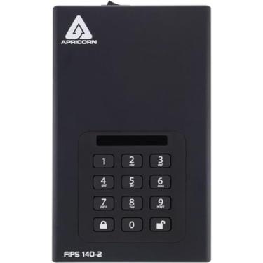 Imagem de Apricorn Aegis Padlock 20 TB FIPS 140-2 Disco rígido criptografado de 256 bits validado (ADT-3PL256F-20TB)