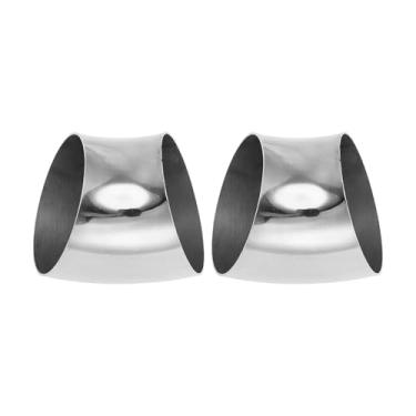 Imagem de Motoforti 2 peças 45 graus mandril curva cotovelo carro modificado tubo de escape tubulação 8.9 cm espessura OD 1,2 mm/18GA 89x115x1,2 mm 201 aço inoxidável tom prata