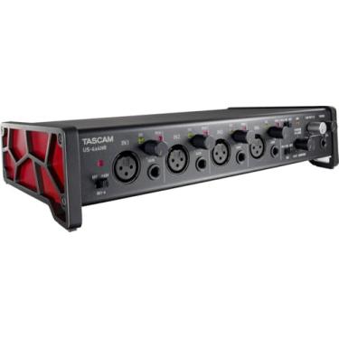 Imagem de Tascam Interface de áudio USB versátil de alta resolução US-4x4HR 4 microfones 4 polegadas/4 saídas para gravação, transmissão, podcasts, escrita