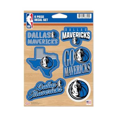 Imagem de Rico Industries NBA Basketball Dallas Mavericks Conjunto de decalque de 6 peças