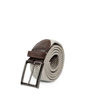 Imagem de Cinto Masculino Ferracini FC675B Flex Couro Elástico Trançado, Bege, M