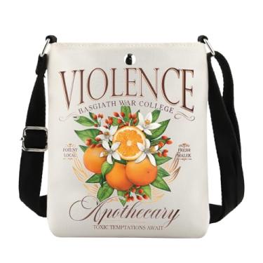 Imagem de Fourth Wing Merch Dragon Rider Bolsa transversal presente para amantes de livros Basgiath War College Merch Fantasy Riders Quadrant Gift, CB, Violence CB