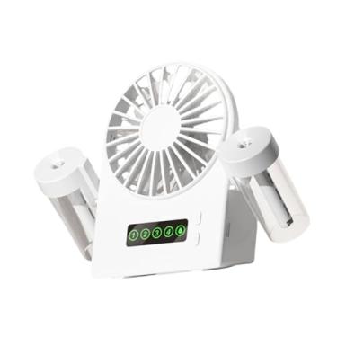 Imagem de Generic Fã de fãs de fãs de compacto tipo C carregamento com tanque de água Fã de resfriamento de ar pessoal de baixo ruído para o quarto de viagem do, Branco