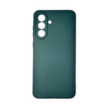 Imagem de Capa Capinha Case Silicone Veludo Forro Interno Luxo Macia Verde Militar Compativel com Samsung Galaxy A56