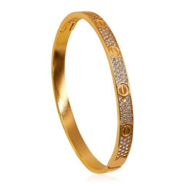 Imagem de Bracelete De Moeda Antiga Banhado A Ouro 18k - Cravejado Frontal 8mm