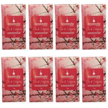 Imagem de 8 Aromatizador Carro Flor Cerejeira Cheirinho Automotivo de Console Po