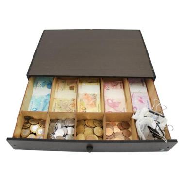 Imagem de Gaveta Organizadora Dinheiro MDF Pintado 10 Compartimentos Cédulas Moe