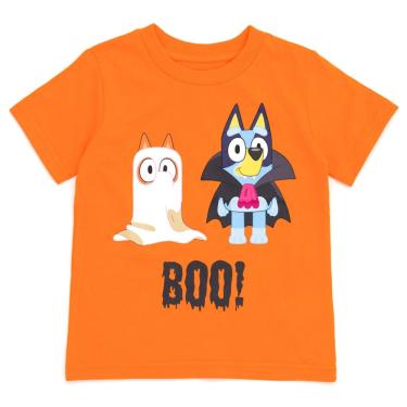 Imagem de Camiseta Bluey Bingo Halloween Little Boy Girl Kids Laranja 7-8