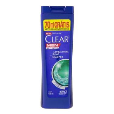 Imagem de Kit c/ 2 Shampoo Clear Men Anticaspa 2 Em1 Limpeza Diaria
