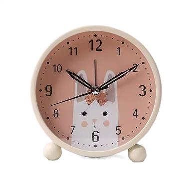 Imagem de Despertador quarto despertador para meninas e crianças, sem tique-taque silencioso com luz de fundo, bonito decoração de quarto relógio de mesa relógio de cabeceira (cor: D) (1)