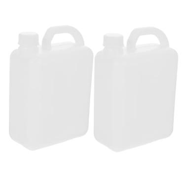 Imagem de BUGUUYO Jarros de água de plástico de 2 galões com alças de jarros de leite vazios para suco
