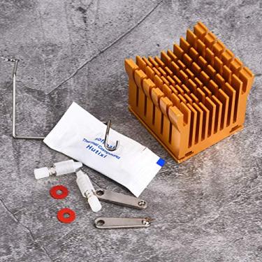 Imagem de Suprimentos Elétricos de Dissipador de Calor de Alumínio Dourado de para a Placa de Potência de Circuito Impresso 43x40x36mm para LED Gold Gold