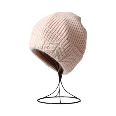 Imagem de Gorro de Inverno Unissex de Caxemira com Lurex e Lantejoulas - Quente 