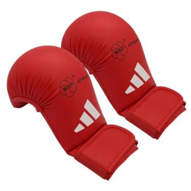 Imagem de Luva Karatê Adidas sem Dedão Vermelho Aprovada pela WKF, G, Vermelho