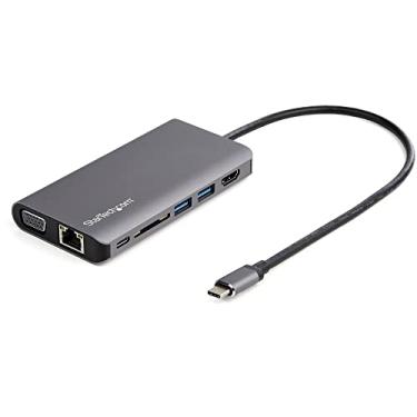 Imagem de StarTech .Com Adaptador Multiport - USB-C Mini Dock De Viagem Com 4K HDMI Ou 1080P Vga - 3X USB 3.0 Hub, Sd, Gbe, Áudio, 100W Pd Pass-Through - Portable Docking Station Para Laptop/Tablet (Dkt30Chva