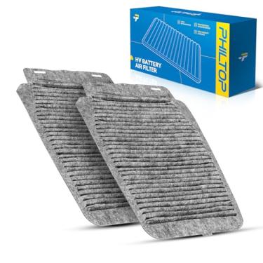 Imagem de Philtop Filtro de bateria HV G92DH-47070 Substituição para filtro de entrada de ar de resfriamento Prius 2016-2019 2020-2022, filtro de ar de alta eficiência de filtragem, pacote com 2