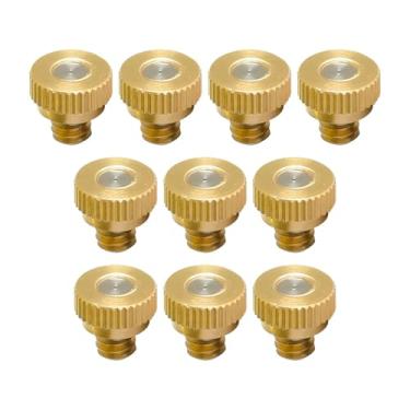Imagem de WeiLaiKeQi Bocais de névoa de latão de 10x de baixa pressão, fácil de instalar acessórios, cabeças de spray para o de refrigeração ao ar livre no, 0.4 Mm