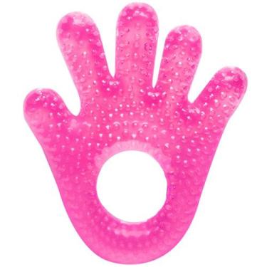 Imagem de Mordedor buba com agua maozinha rosa texturas vai na geladeira