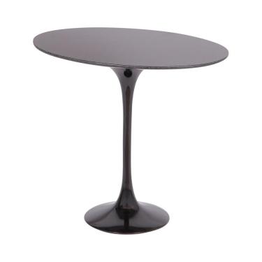 Imagem de Mesa Saarinen Lateral Oval São Gabriel 57x38cm - Base Preta