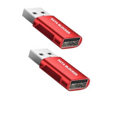 Imagem de Bloqueador de dados USB de 3ª geração – protege contra suco, à prova de hack 100% garantido, qualquer outro dispositivo USB de carregamento (vermelho)