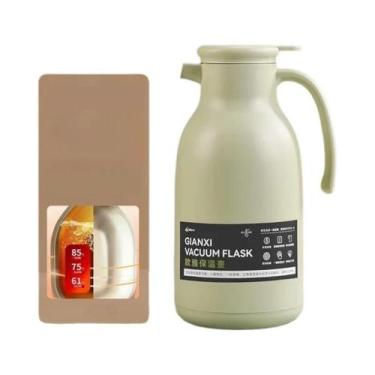 Imagem de Garrafa Térmica De Vidro Branca De Grande Capacidade 1600ML Com Alça P