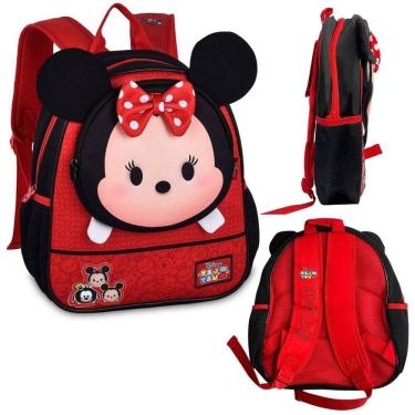 Imagem de Mochila Escolar Infantil Com Alças Reforçadas Para Menina Estudar Minnie